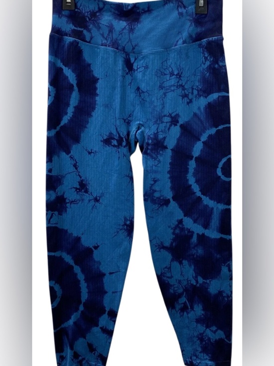 PINK Victoria's Secret Pants - Pink Victoria Secret High-Waist 7/8 Blue Tie-Dye Leggings